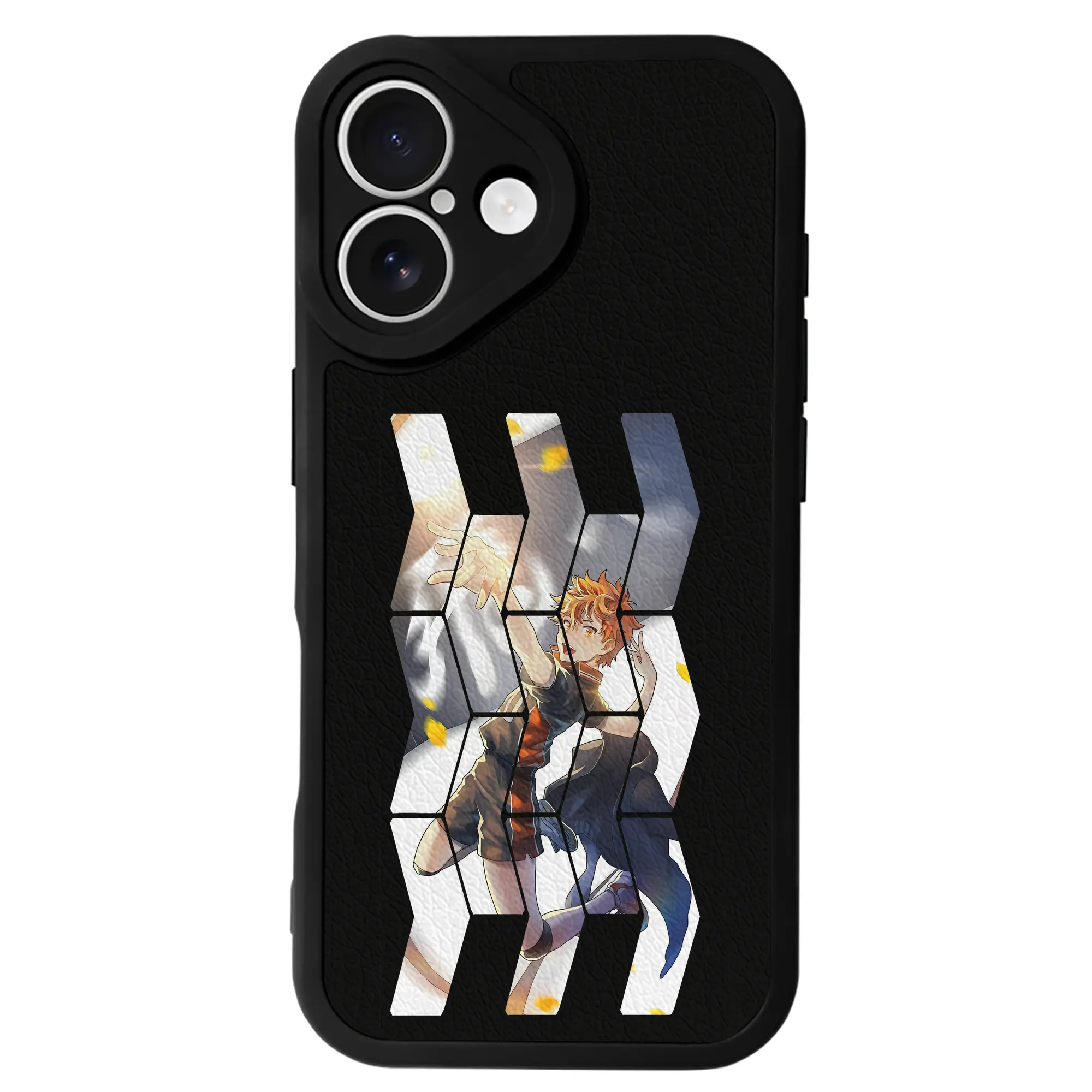 ハイキュー!! グッズ,日向翔陽 - IPhone 16シリーズ対応 ・ シリコンスマホケース ・ レザー調 ・ 高精度フィット ・ 耐衝撃 ・ ワイヤレス充電対応 ・ 精密カット